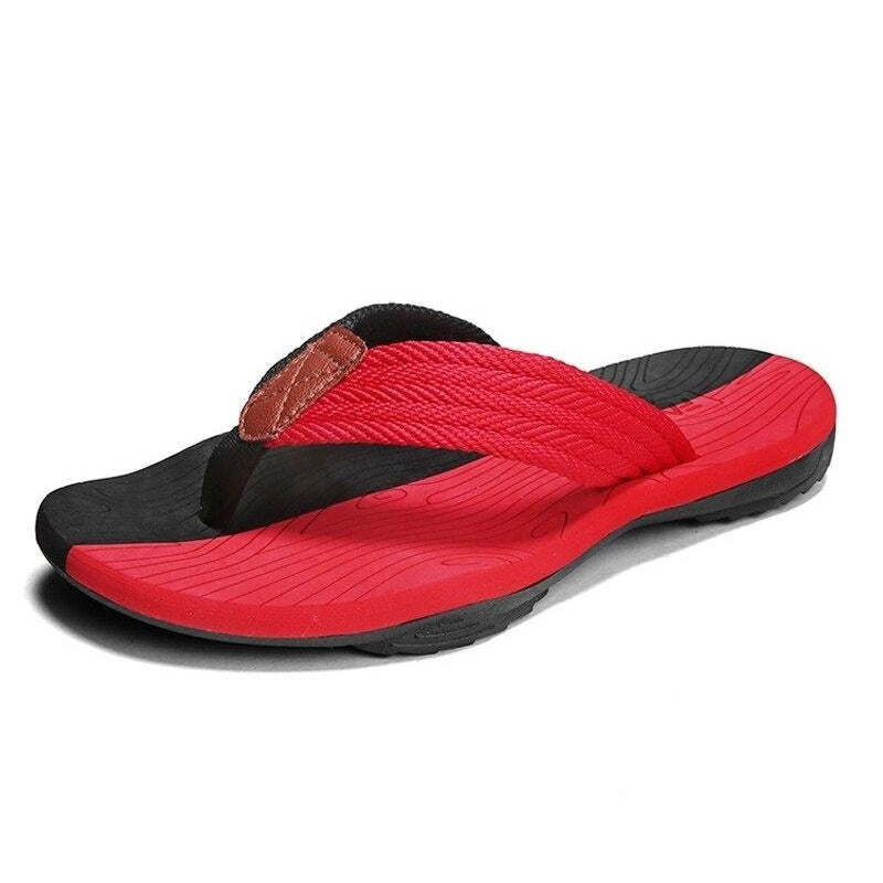 Chinelo Ortopédico Antiodor Com Fibras Confort Vermelho