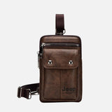 Bolsa Pochete JEEP de Couro Pequena Masculina Transversal