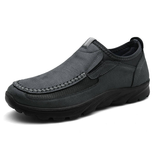 Sapato Mocassim Casual Masculino Confort Antiodor Cinza